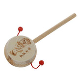 White wood Damruga Rattle